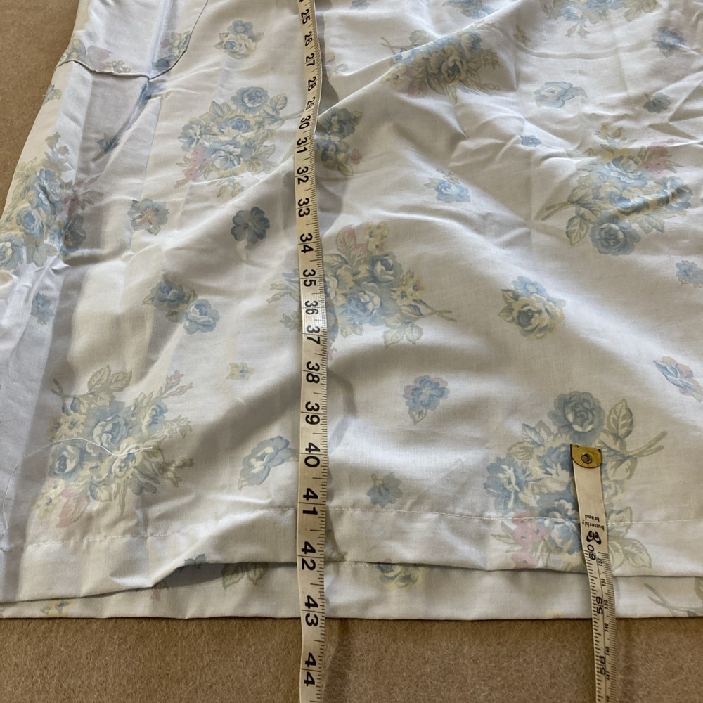 Mr B California House Dress Sz XL Vtg New Blue Floral Nightgown Tradwife MuMu - Picture 7 of 8